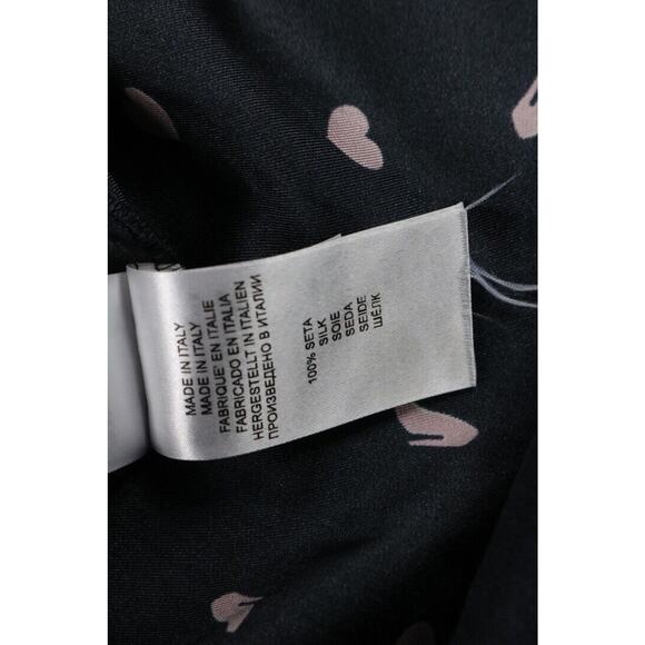 Vivetta Dress Womens M Multicolor Silk Heart Shoe Print Flared 40 Sheath Italy - Picture 11 of 11